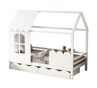 ΠΑΙΔΙΚΟ ΚΡΕΒΑΤΙ τ.MONTESSORI ΜΕ ΣΥΡΤΑΡΙΑ DOMER HM710.03 ΞΥΛΟ ΠΕΥΚΟΥ ΛΕΥΚΟ-ΣΤΡΩΜΑ 90x190εκ |  Παιδικά έπιπλα στο espiti