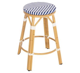 ΣΚΑΜΠΟ ΑΛΟΥΜΙΝΙΟΥ ΜΕΣ.ΥΨΟΥΣ CHINO HM6286.05 BAMBOO LOOK & TEXTILENE ΜΠΛΕ 43x43x65Υεκ |  Σκαμπώ κήπου στο espiti
