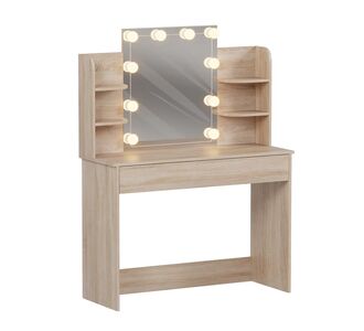 ΤΟΥΑΛΕΤΑ ΜΕ ΦΩΤΙΣΜΟ LED-ΡΑΦΙΑ-ΣΥΡΤΑΡΙΑ LAURYN HM2502.01 SONAMA 101.8x40x139.5Υεκ |  Συρταριέρες -Κονσόλες στο espiti