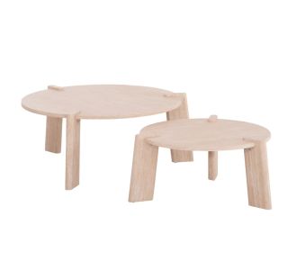 ΣΕΤ 2ΤΜΧ ΤΡΑΠΕΖΙΑ ΣΑΛΟΝΙΟΥ EQUIL HM9943.01 MDF ΜΕ ΜΕΛΑΜΙΝΗ-ΦΥΣΙΚΟ 66x66εκ + 87x87εκ |  Τραπέζια στο espiti
