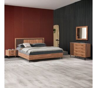 ΣΕΤ ΚΡΕΒΑΤΟΚΑΜΑΡΑΣ 4ΤΜΧ HARRY HM21115 ΜΕΛΑΜΙΝΗ ΣΕ ΦΥΣΙΚΟ ΞΥΛΟΥ & ΜΑΥΡΟ ΧΡΩΜΑ |  Σετ Κρεβατοκάμαρας στο espiti