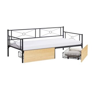 ΚΡΕΒΑΤΙ-ΚΑΝΑΠΕΣ BERNIE HM21120.02 ΜΑΥΡΟΣ ΜΕΤΑΛ.ΣΚΕΛΕΤΟΣ & SONAMA ΣΥΡΤΑΡΙΑ-190x90εκ. |  Κρεβάτια στο espiti