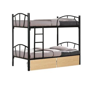 ΚΟΥΚΕΤΑ FLOOR HM21122.01 ΜΕΤΑΛΛΙΚΗ ΜΑΥΡΗ ΜΕ 2 ΕΠΙΔΑΠΕΔΙΑ ΣΥΡΤΑΡΙΑ SONAMA--ΓΙΑ 90x190εκ |  Παιδικά έπιπλα στο espiti