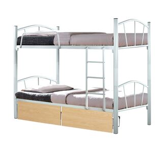 ΚΟΥΚΕΤΑ FLOOR HM21123.01 ΜΕΤΑΛΛΙΚΗ ΛΕΥΚΗ ΜΕ 2 ΕΠΙΔΑΠΕΔΙΑ ΣΥΡΤΑΡΙΑ SONAMA 200x91,5x177,5Yεκ |  Παιδικά έπιπλα στο espiti