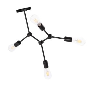 ΦΩΤΙΣΤΙΚΟ ΟΡΟΦΗΣ 4-ΦΩΤΟ LIGHTY HM7405.11 ΜΕΤΑΛΛΟ ΣΕ ΜΑΥΡΟ 57x5x52Υεκ. |  Οροφής στο espiti