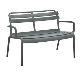 ΠΑΓΚΑΚΙ ΠΟΛΥΠΡΟΠΥΛΕΝΙΟΥ 2ΘΕΣΙΟ KORVER HM6332.05 DARK OLIVE GREEN 113x65x76Υεκ. |  Παγκάκια κήπου στο espiti