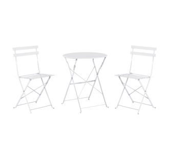 ΣΕΤ ΖΑΠΠΕΙΟΥ 3TMX SOPHIE HM21118.01 ΜΕΤΑΛΛΙΚΟ ΣΕ ΛΕΥΚΟ ΧΡΩΜΑ |  Σετ τραπεζαρία κήπου στο espiti