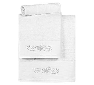 Beauty Home Σετ πετσέτες Art 3169  Σετ 3τμχ  Λευκό       |  Σετ Πετσέτες στο espiti