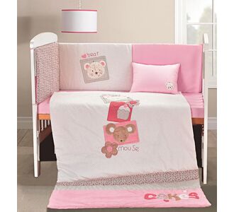 Beauty Home Σετ προίκας Pure thoughts Art 5104 Σετ 4τμχ Λευκό,Ροζ       |  Βρεφικά Σετ κούνιας στο espiti