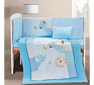 Beauty Home Σετ προίκας Great adventure Art 5105  Σετ 4τμχ  Λευκό,Γαλάζιο       |  Βρεφικά Σετ κούνιας στο espiti