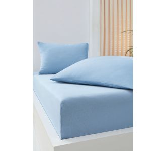 Beauty Home Σεντόνι με λάστιχο 160x200+30 σε 6 χρώματα Art 1382  160x200+30  Γαλάζιο     |  Μονόχρωμα Υπέρδιπλα στο espiti