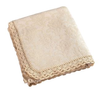 Beauty Home Κουβέρτα ζακάρ Art 1349 με δαντέλα υπέρδιπλη σε 5 χρώματα  230x250  Cardenia     |  Κουβέρτες Βαμβακερές Υπέρδιπλες στο espiti