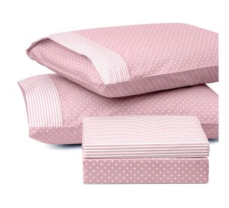 Beauty Home Σετ παπλωματοθήκη μονή πουά JOY Art 1680 160x240 Ροζ       |  Παπλωματοθήκες Μονές στο espiti