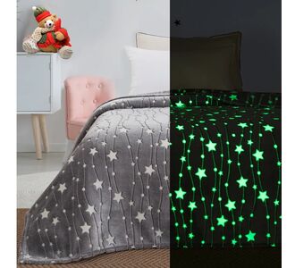 Beauty Home Κουβέρτα μονή φωσφορίζουσα Flash Art 6136 160x220 Γκρι       |  Κουβέρτες Παιδικές στο espiti