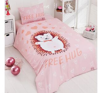 Beauty Home Σετ σεντόνια μονά Hug Art 6165 165x240 Σομόν       |  Σεντόνια Παιδικά στο espiti