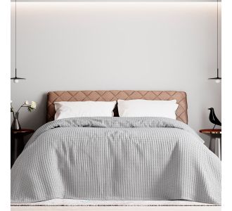 Beauty Home Πικέ μονή waffle Art 1990 Silver 170x240 Γκρι       |  Κουβέρτες Βαμβακερές Μονές στο espiti