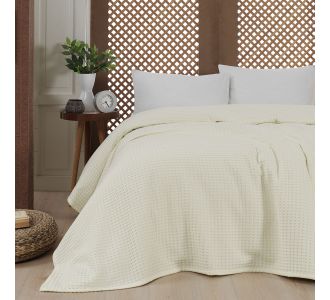 Beauty Home Πικέ μονή waffle Art 1990 Cream 170x240 Εκρού       |  Κουβέρτες Βαμβακερές Μονές στο espiti