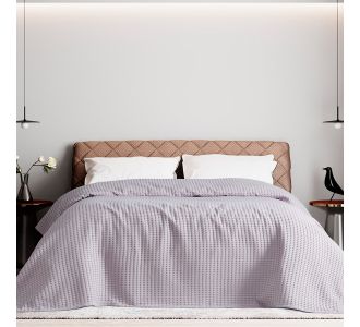 Beauty Home Πικέ υπέρδιπλη waffle Art 1990 Lilac 230x240 Λιλά       |  Κουβέρτες Βαμβακερές Υπέρδιπλες στο espiti