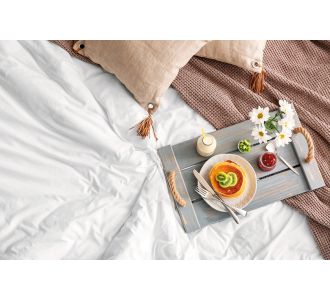 Beauty Home Σεντόνι Ξενοδοχείου μονό 5-Star 300tc Satin 100% Cotton 180x290 Λευκό       |  Υπνοδωμάτιο στο espiti