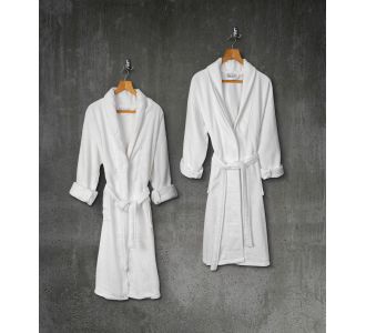 Beauty Home Μπουρνούζι με γιακά Belton Art 3014 100% Cotton Pennie 440gsm M/L Λευκό       |  Μπάνιο στο espiti