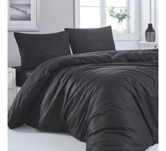 Beauty Home Παπλωματοθήκη μονή μονόχρωμη Art 1999 170x250 Μαύρο       |  Παπλωματοθήκες Μονές στο espiti