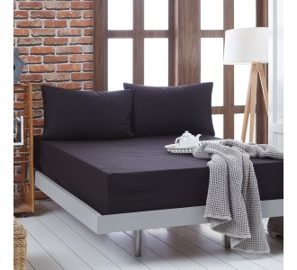 Beauty Home Σεντόνι μονό μονόχρωμο με λάστιχο Art 1999 110x200+30 Μαύρο       |  Μονόχρωμα Μονά στο espiti