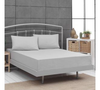 Beauty Home Σεντόνι υπέρδιπλο μονόχρωμο με λάστιχο Art 1999 170x200+30 Γκρι       |  Μονόχρωμα Υπέρδιπλα στο espiti