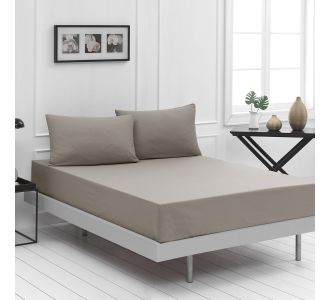 Beauty Home Σεντόνι υπέρδιπλο μονόχρωμο με λάστιχο Art 1999 170x200+30 Μπεζ       |  Μονόχρωμα Υπέρδιπλα στο espiti