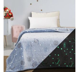 Beauty Home Κουβέρτα μονή φωσφορίζουσα Flash Art 6250 160x220 Γαλάζιο       |  Κουβέρτες Παιδικές στο espiti