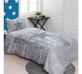 Beauty Home Σετ Πάπλωμα μονό Star Art 6169 160x240 Γκρι       |  Παπλώματα Παιδικά στο espiti