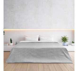 Beauty Home Κουβέρτα μονή διπλής όψεως Cross matelasse Art 11173 170x270 Γκρι       |  Υπνοδωμάτιο στο espiti