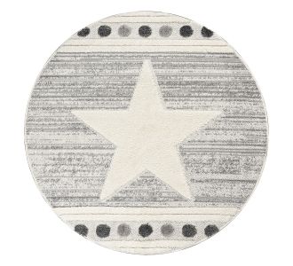 Beauty Home Ροτόντα Loop 133x133 Art 9559 Grey White Γκρι Λευκό       |  Χαλιά Παιδικά στο espiti