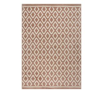 Beauty Home Πατάκι Vibe Art 9575 67x150 Pink White Ροζ Λευκό       |  Χαλιά Διάδρομοι στο espiti