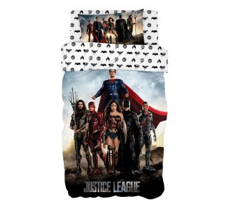 Beauty Home Σετ παπλωματοθήκη μονή Art 6186 Justice League 165x250 Εμπριμέ       |  Παπλωματοθήκες Παιδικές στο espiti
