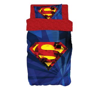 Beauty Home Σετ πάπλωμα μονό Art 6187 Superman 160x240 Μπλε       |  Παπλώματα Παιδικά στο espiti