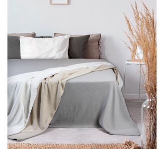 Beauty Home Κουβέρτα υπέρδιπλη Vivid matelasse Art 11171 230x270 Γκρι       |  Κουβέρτες Βαμβακερές Υπέρδιπλες στο espiti