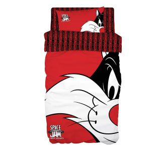 Beauty Home Σετ πάπλωμα μονό Art 6192 Space Jam Sylvester 160x240 Κόκκινο       |  Παπλώματα Παιδικά στο espiti