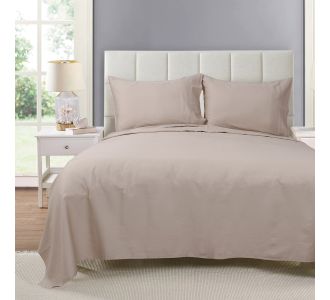 Beauty Home Σετ σεντόνια υπέρδιπλα με λάστιχο 4 Seasons Art 12000 240x270 Μπεζ       |  Μονόχρωμα Υπέρδιπλα στο espiti