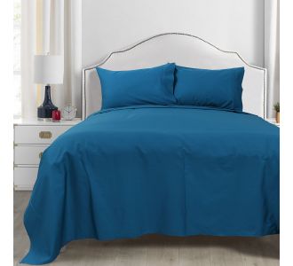 Beauty Home Σετ σεντόνια King Size με λάστιχο 4 Seasons Art 12000 260x270 Πετρόλ       |  Μονόχρωμα Υπέρδιπλα στο espiti