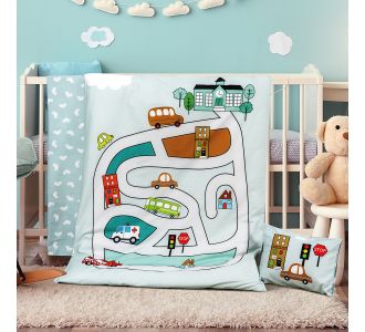 Beauty Home Σετ σεντόνια βρεφικά Road Art 5184 120x160 Εμπριμέ       |  Βρεφικά Σεντόνια στο espiti