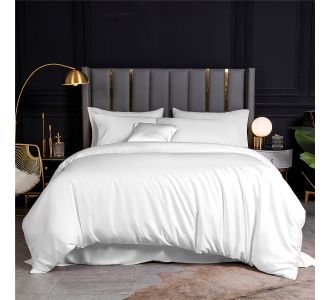 Beauty Home Σετ σεντόνια υπέρδιπλα με λάστιχο Bamboo 300tc Art 12050 White Pleasure 170x200+35 Λευκό       |  Σεντόνια Υπέρδιπλα / King Size στο espiti