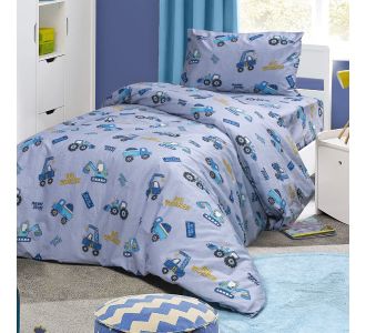 Beauty Home Kουβερλί μονό Tracker Art 6217 160x240 Γκρι       |  Κουβερλί Παιδικά στο espiti