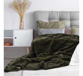 Beauty Home Κουβέρτα μονόχρωμη υπέρδιλη Bernese Art 10500 σε 8 αποχρώσεις 220x240  Green     |  Κουβέρτες Βελουτέ Υπέρδιπλες στο espiti