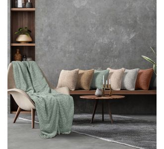 Beauty Home Ύφασμα ριχτάρι με το μέτρο Φ180 Lamb Art 8574 Μέντα       |  Ριχτάρια στο espiti