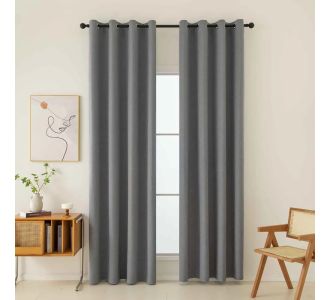 Beauty Home Ύφασμα κουρτίνας με το μέτρο Full Blackout σκίασης Total Art 8446 Φ280 Ανθρακίτης       |  Ετοιμες κουρτίνες με σχέδιο στο espiti