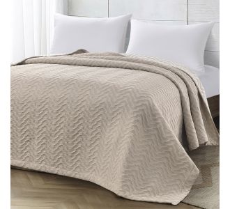 Beauty Home Κουβέρτα ζακάρ King Size Action Art 11174 260x270 Άμμου       |  Υπνοδωμάτιο στο espiti