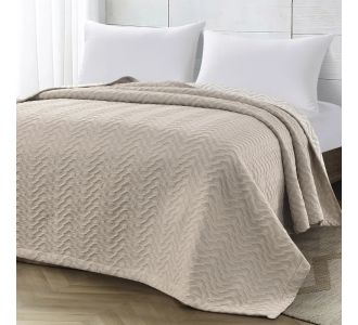 Beauty Home Κουβέρτα ζακάρ King Size Action Art 11174 260x270 Άμμου       |  Υπνοδωμάτιο στο espiti