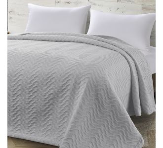 Beauty Home Κουβέρτα ζακάρ υπέρδιπλη Action Art 11174 230x270 Γκρι       |  Υπνοδωμάτιο στο espiti