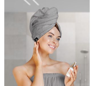 Beauty Home Πετσέτα μαλλιών Turban Art 3406 Γκρι       |  Πετσέτες Προσώπου στο espiti