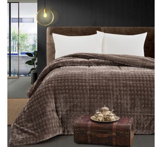 Beauty Home Κουβερτοπάπλωμα υπέρδιπλο Art 12515 220x240 Μόκα       |  Κουβερτοπαπλώματα  στο espiti